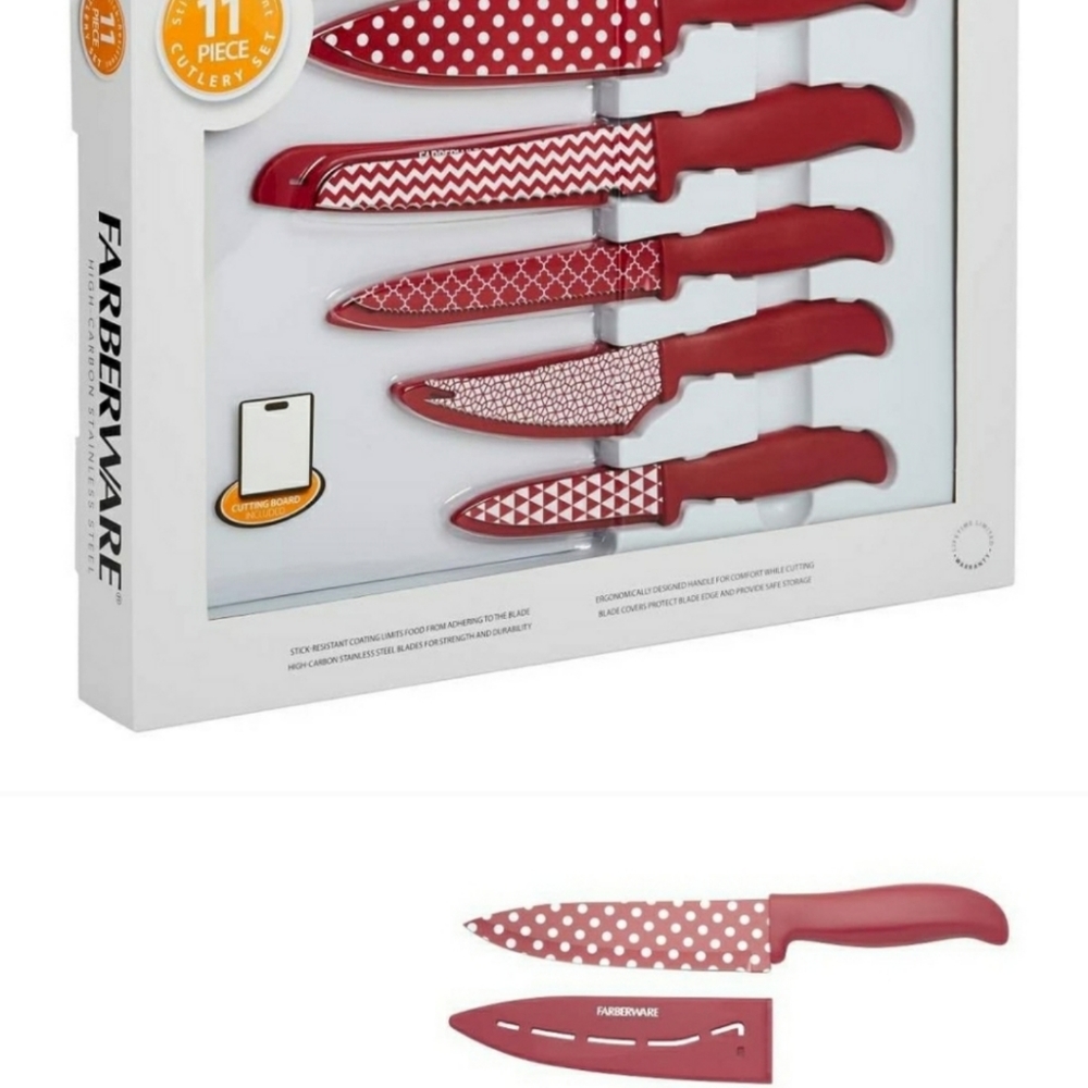 Farberware 11 Pcs with Cutting Board